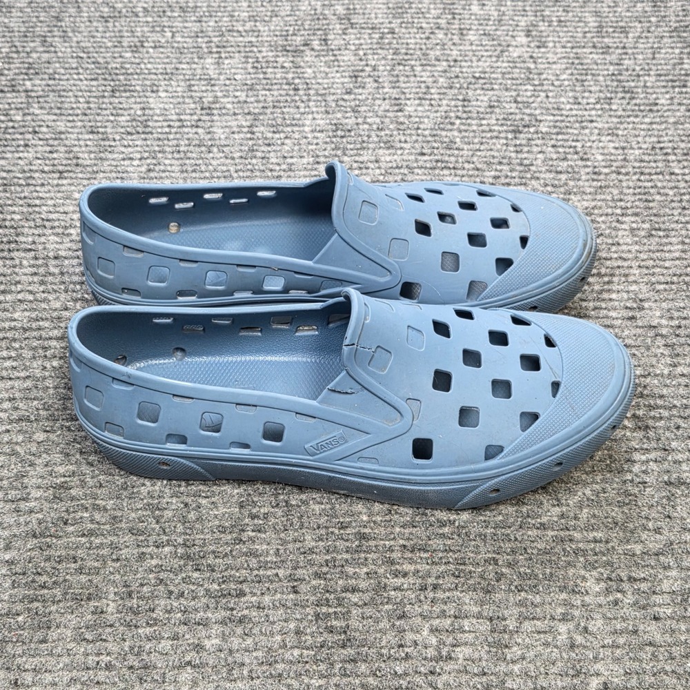 Vans Trek Slip-On Slate Blue Water Shoes Men's Size 9 Checkerboard Cutout - Picture 2 of 10